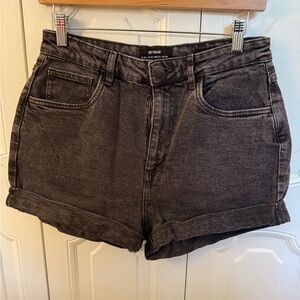 Cotton On Women's Classic High Rise Black Denim Shorts size 8